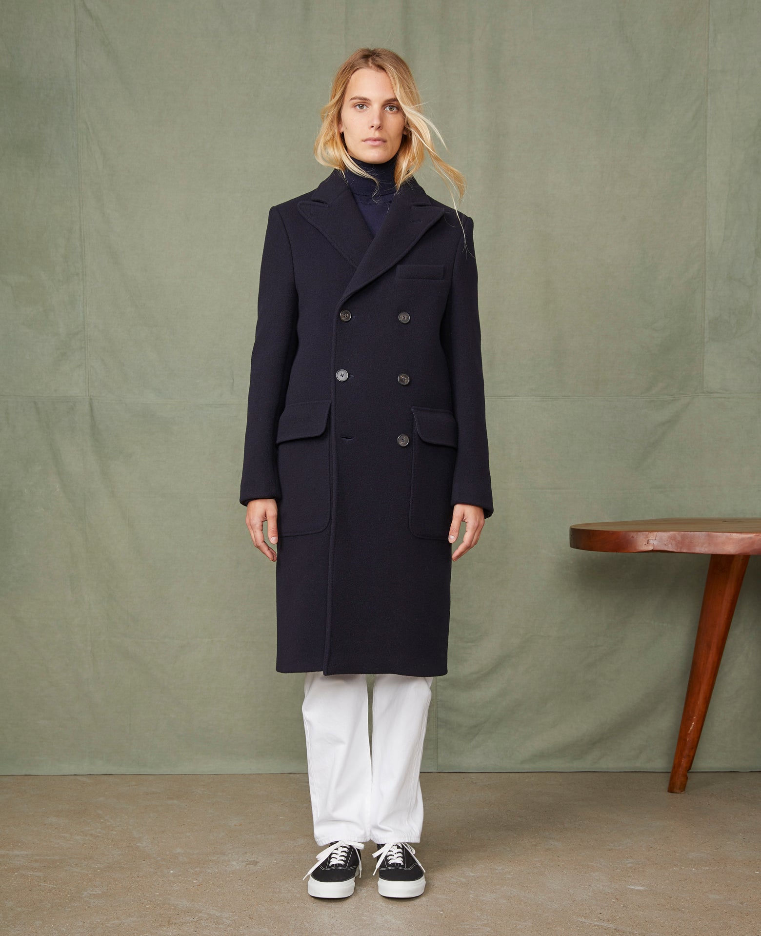 Double breasted shop navy coat