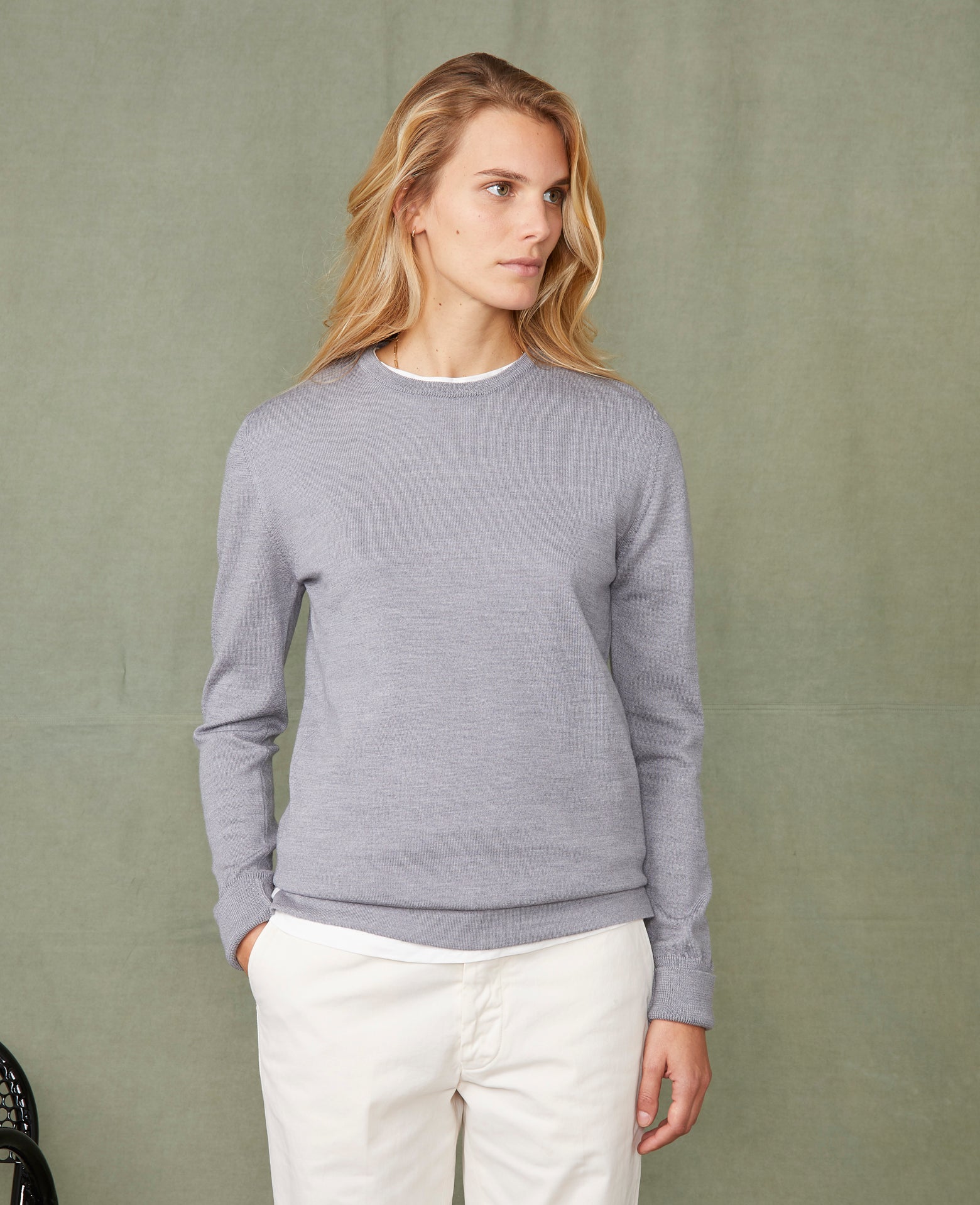 Merino wool crew hot sale neck sweater women's