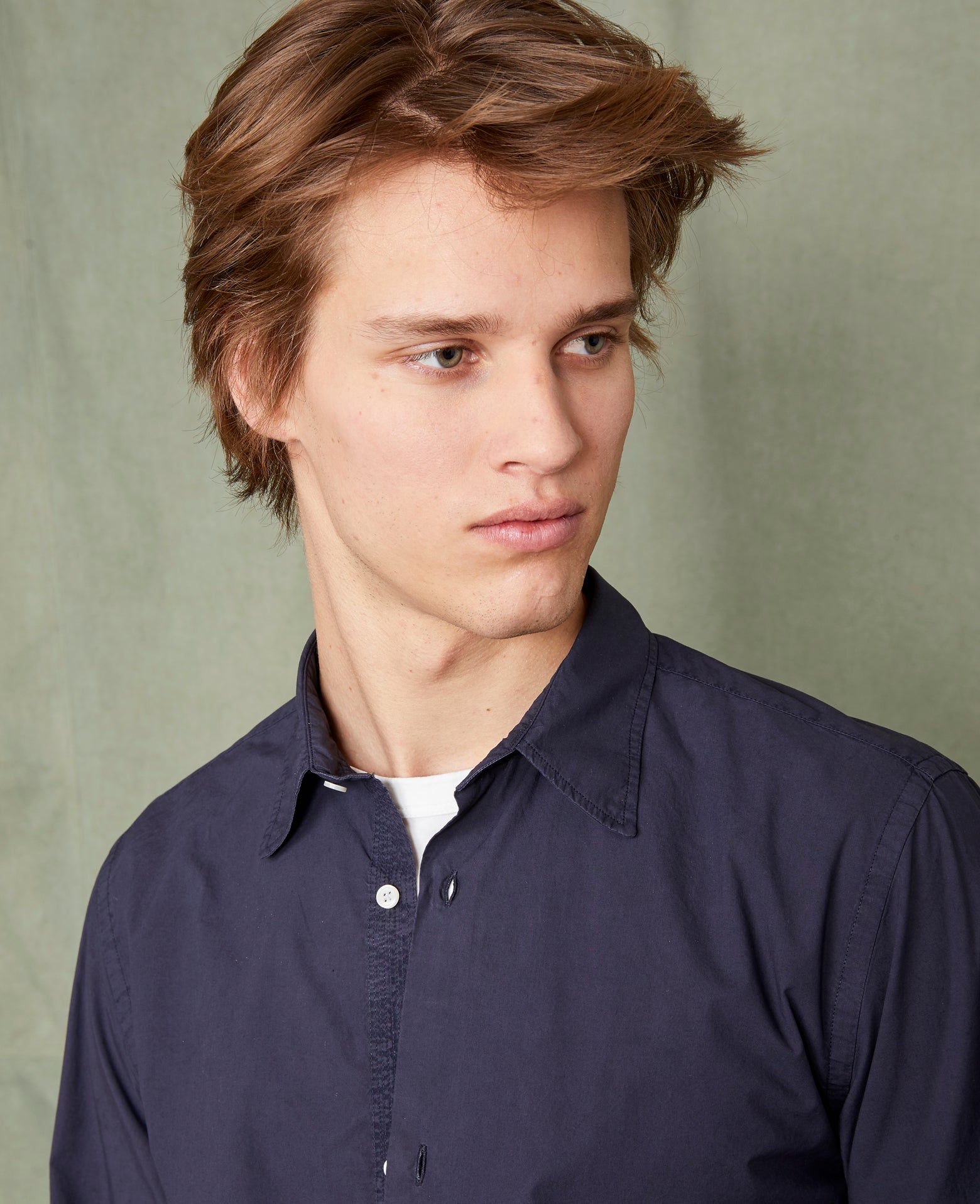 Soft collar shirt organic cotton poplin – Officine Générale