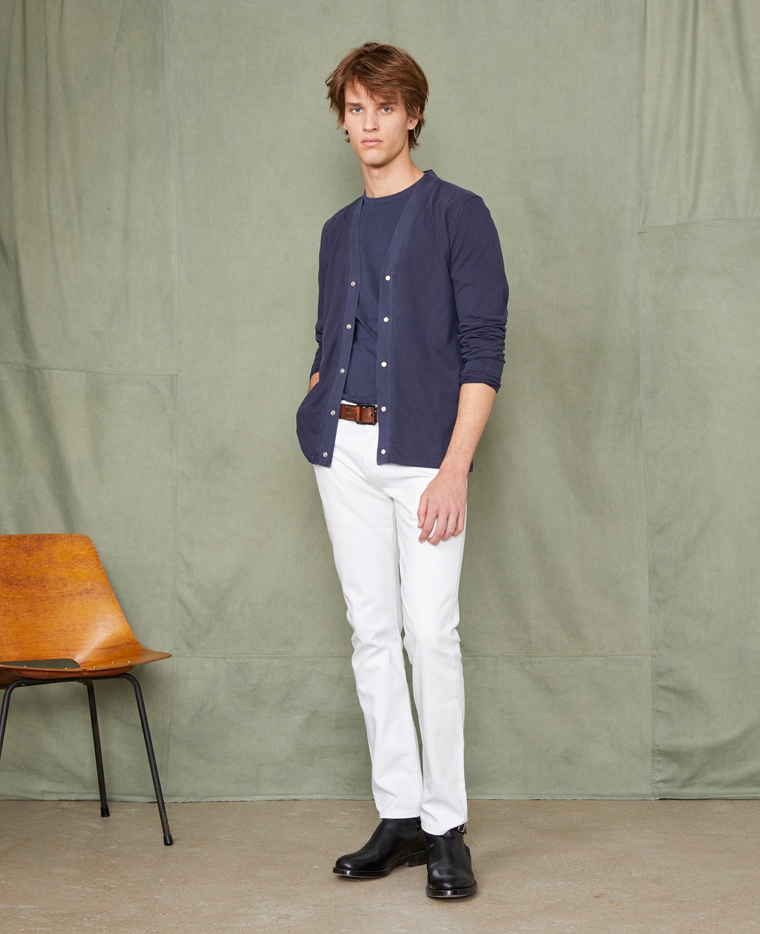 White selvedge fashion denim