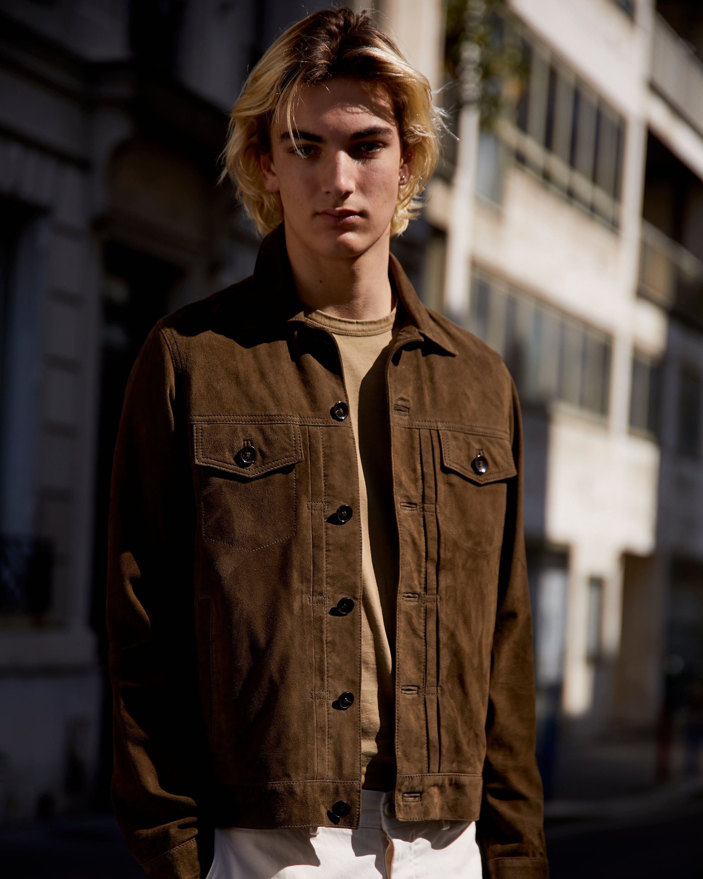 Officine generale liam 2025 suede jacket