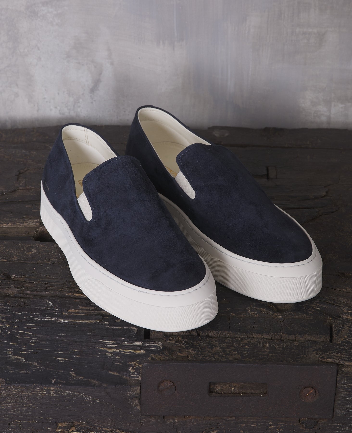 Common projects store white slip on