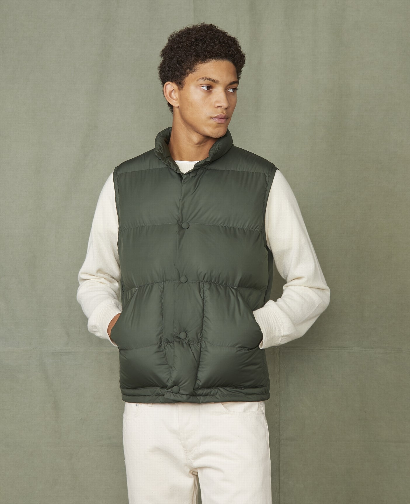 Damon vest OLIVE - Image 2